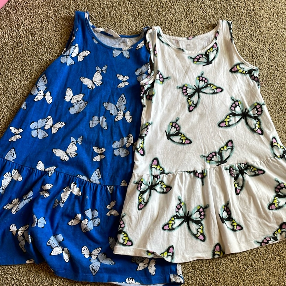 2 H&M butterfly sundresses
